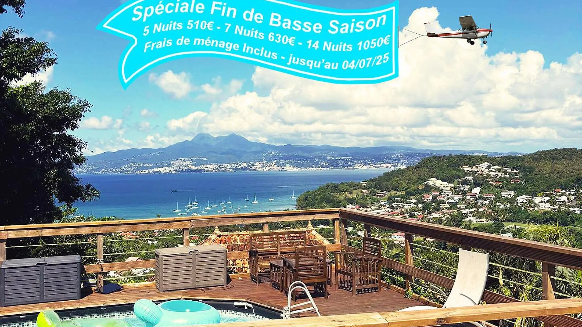 Apartment F2 Climatise Piscine Vue Mer Et Montagne Pelee Trois-Ilets Les Trois-Ilets